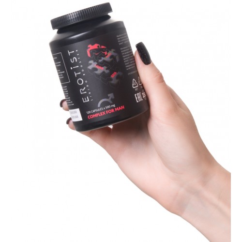 Капсулы Erotist COMPLEX FOR MAN, для улучшения эректильной функции, 120 капсул