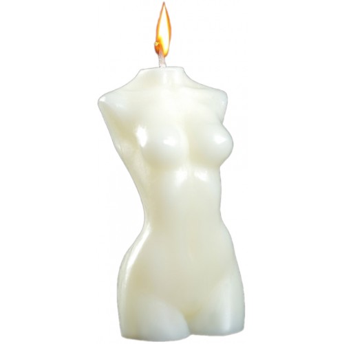 Белая фигурная свеча Женское Тело 9 см