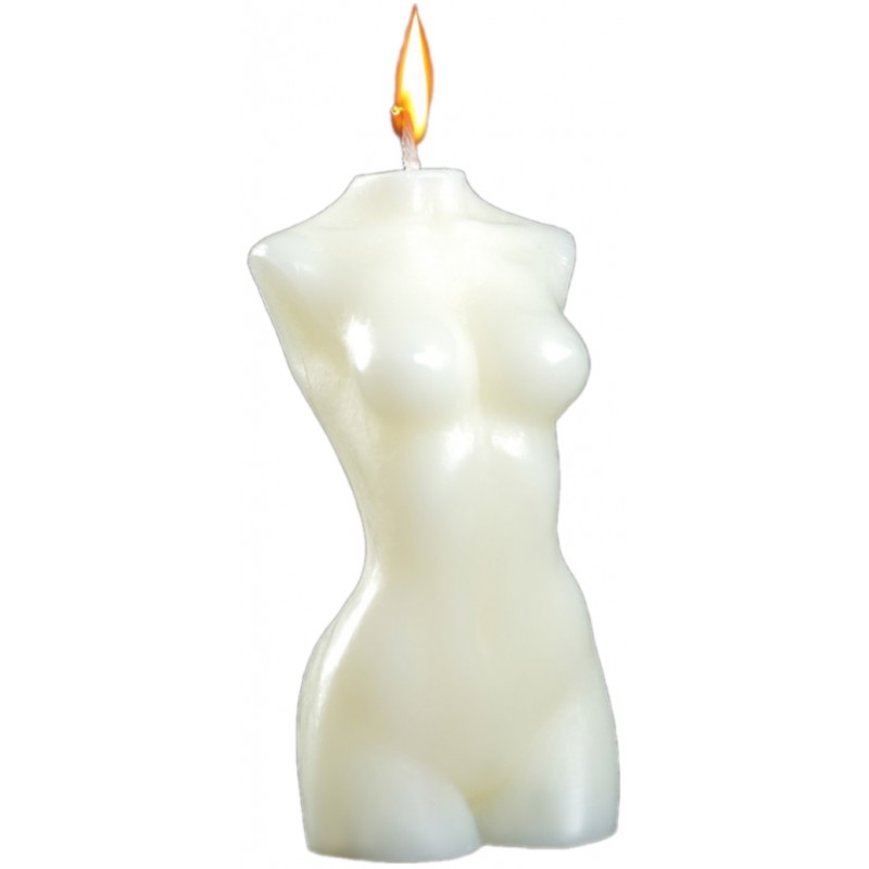 Белая фигурная свеча Женское Тело 9 см