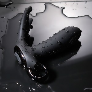 Вибромассажер простаты с двусторонней пульсацией со стимулятором пениса и пультом ДУ Bump Orgasm Secwell (иной угол)