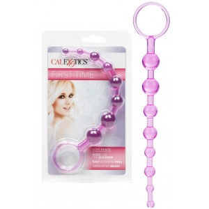 Розовая анальная цепочка First Time Love Beads