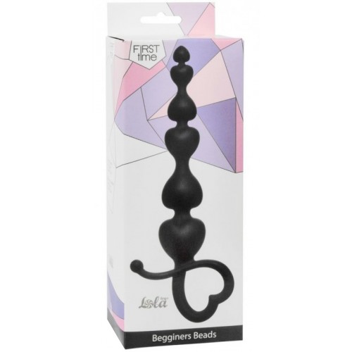Силиконовая анальная цепочка Begginers Beads Black