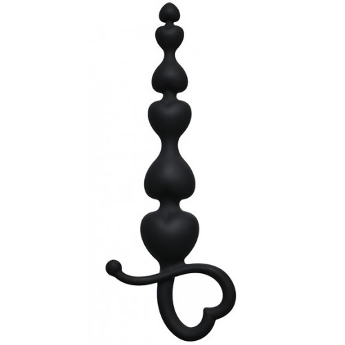 Силиконовая анальная цепочка Begginers Beads Black