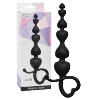 Силиконовая анальная цепочка Begginers Beads Black