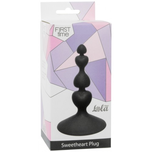 Анальная елочка на присоске First Time Sweetheart Plug Black