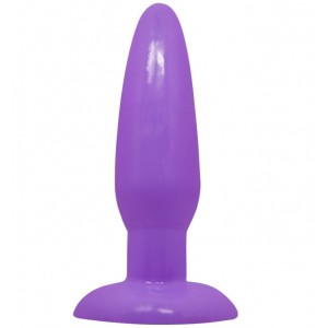Анальная пробка на присоске фиолетовая (иной угол)