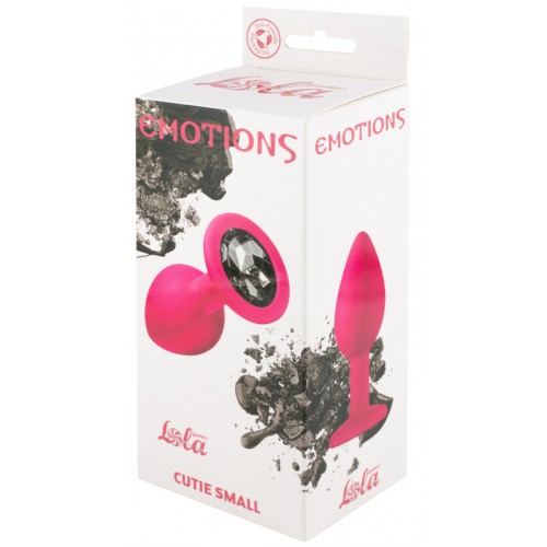 Анальная пробка Emotions Cutie Small Pink black crystal