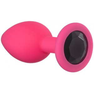 Анальная пробка Emotions Cutie Small Pink black crystal