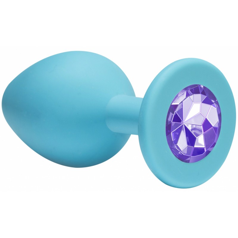 Анальная пробка Emotions Cutie Small Turquoise Light Purple Crystal