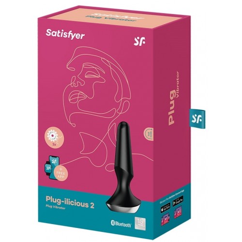 Анальный смарт-стимулятор с вибрацией Satisfyer Plug-ilicious 2 черный