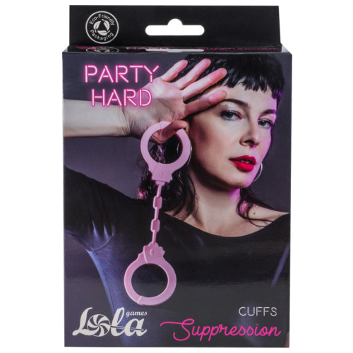 Силиконовые наручники Party Hard Suppression Pink
