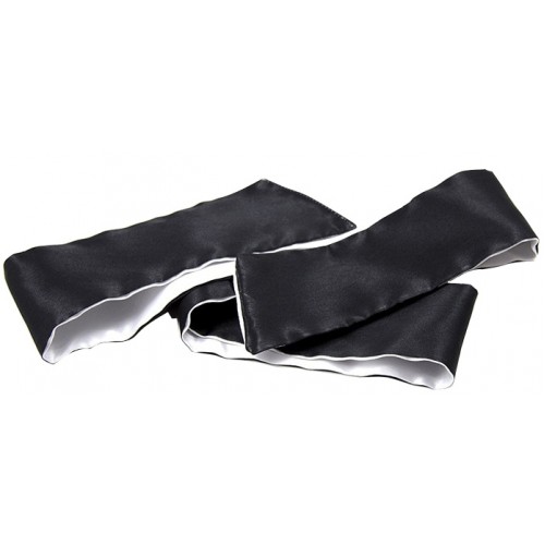 Сатиновая черно-белая маска-лента на глаза
