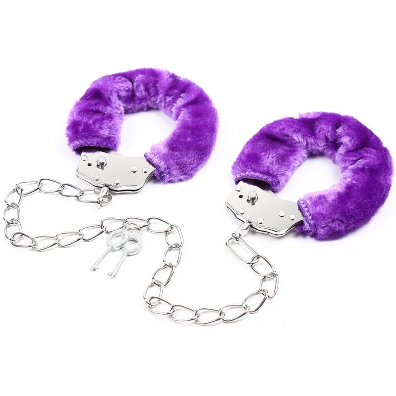Металлические кандалы с фиолетовым мехом