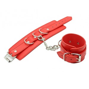 Классические красные наручники  (иной угол)