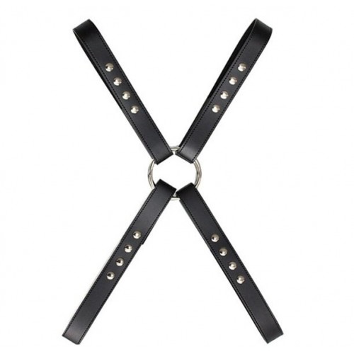 Крестообразная мужская сбруя с браслетами на бицепсы