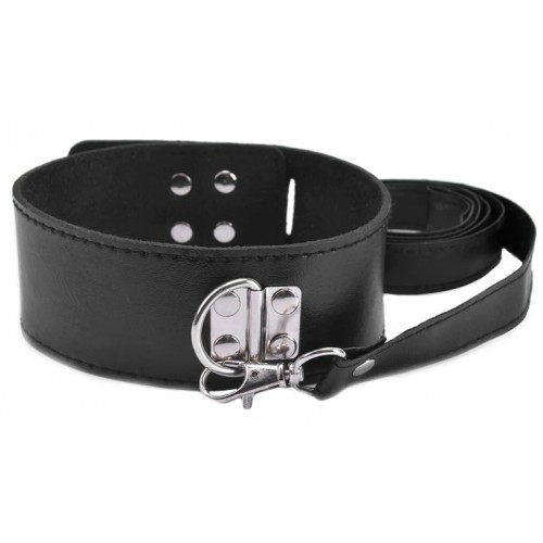 Ошейник с кольцом и поводком на ремне