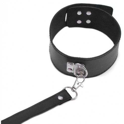 Ошейник с кольцом и поводком на ремне