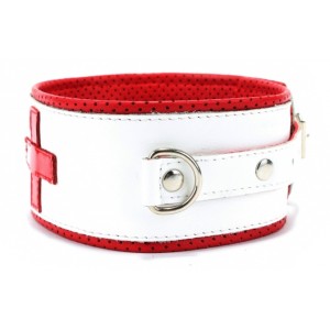 Ошейник белый медсестричка																																																								 (иной угол)