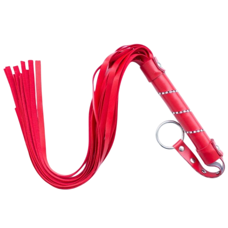Плеть красного цвета со стразами 74 см