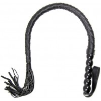 Кнут с ребристой ручкой черный