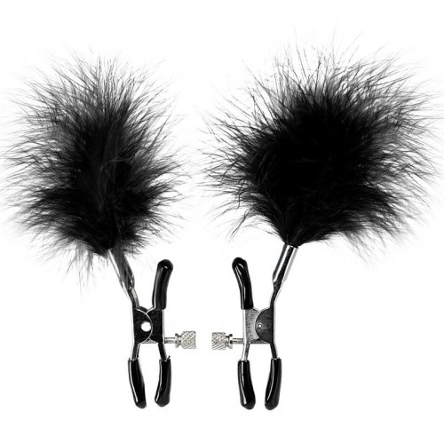 Зажимы с чёрным  пушком