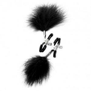Зажимы с чёрным  пушком