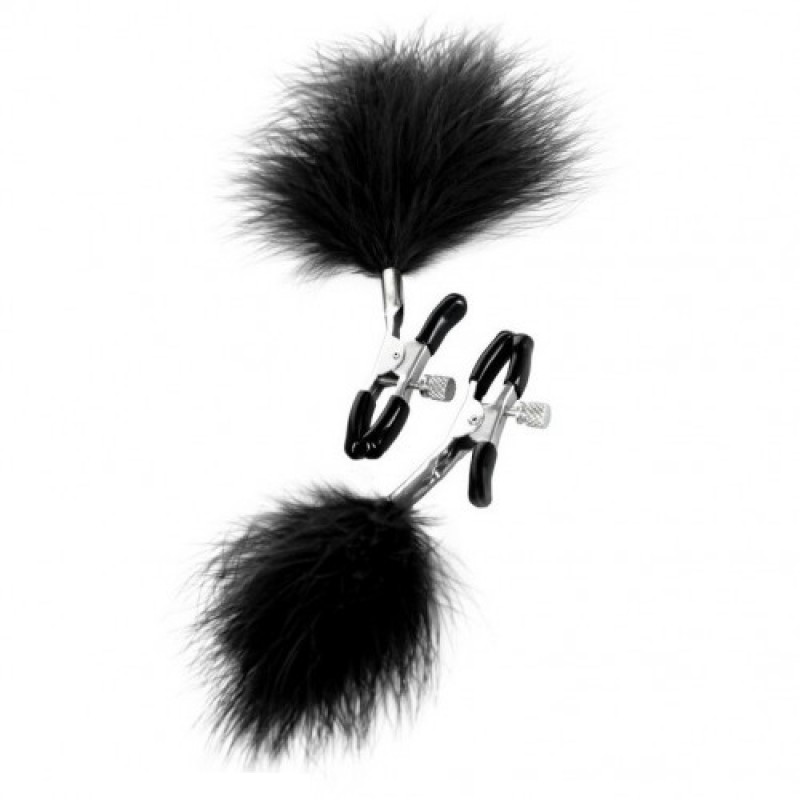 Зажимы с чёрным  пушком