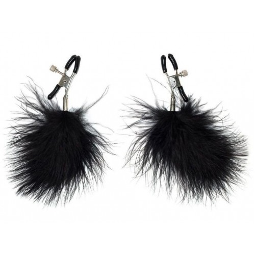 Зажимы с чёрным  пушком