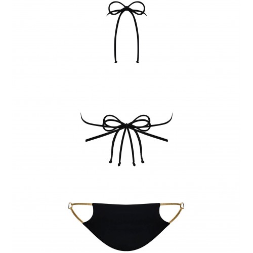 Бикини черно-золотого цвета с мерцающим блеском Goldivia L