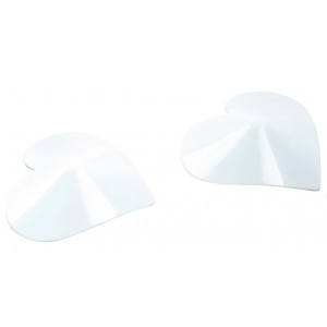 Пэстисы в форме сердца белого цвета (иной угол)