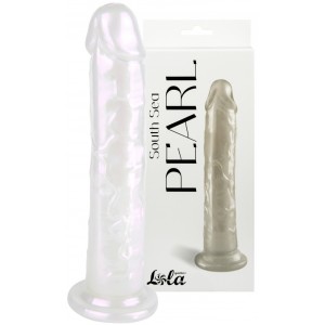 Перламутровый фаллос на присоске South Sea Pearl белый 20 см