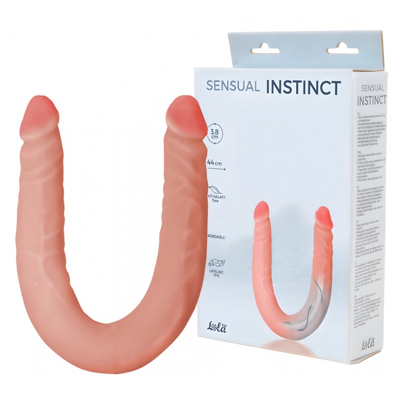 Двусторонний фаллоимитатор с хребтом Sensual Instinct