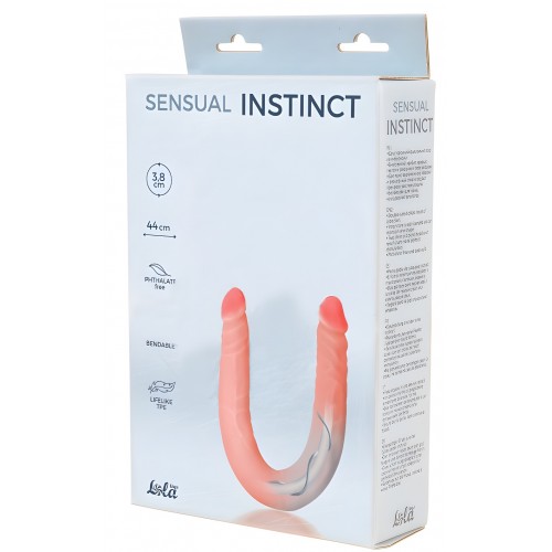 Двусторонний фаллоимитатор с хребтом Sensual Instinct