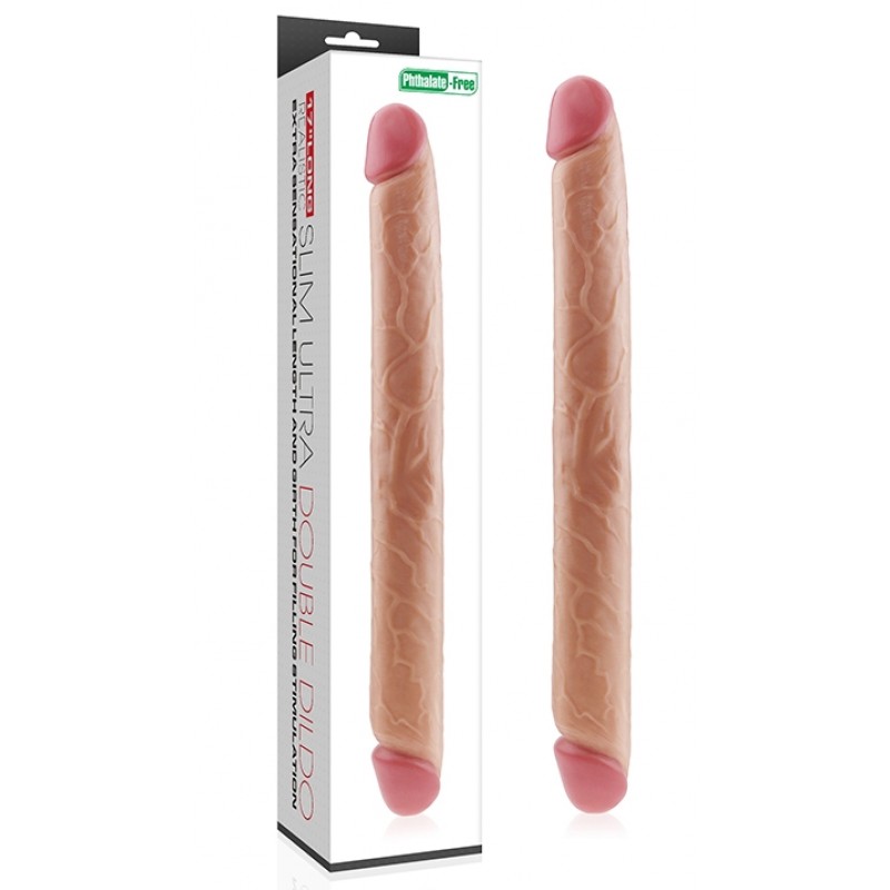 Двойной фаллоимитатор Realistic Slim Ultra Double Dildo