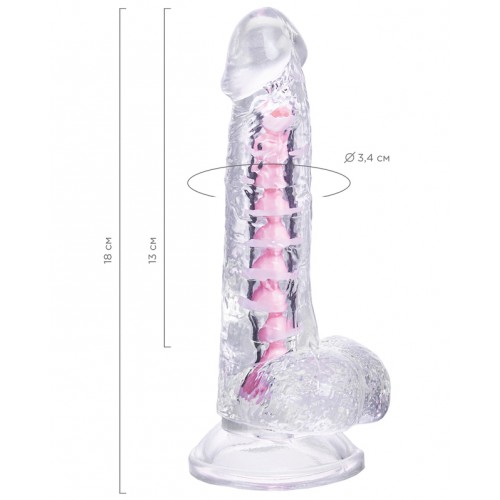 Гибкий фаллоимитатор A-Toys Parret, прозрачный, 18 см