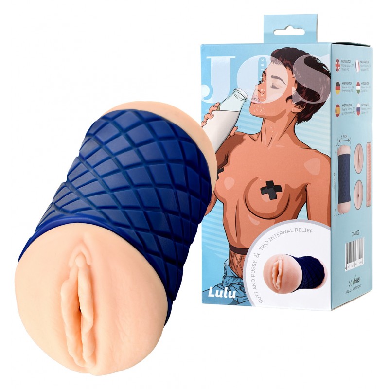 Мастурбатор двусторонний JOS LULU, TPR, телесный, 14,5 см