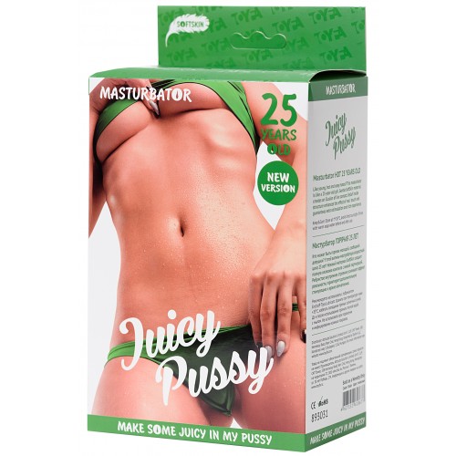 Мастурбатор реалистичный TOYFA Juicy Pussy, Hot, возрастная серия 25 летняя, вагина, TPR, телесный,