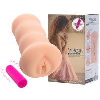 Реалистичный мастурбатор с перезаряжаемой вибропулей Kokos Three Sisters Virgin