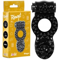 Тянущееся виброкольцо для эрекции Rings Ringer Black
