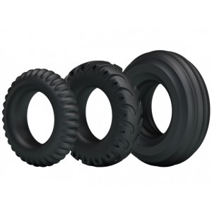 Набор из трех разных эрекционных колец Ring (иной угол)