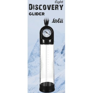 Вакуумная помпа с манометром Discovery Light Glider прозрачная (иной угол)