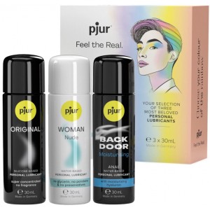 Набор лубрикантов для вагинального и анального секса Pjur Pride Box 3 х 30 мл