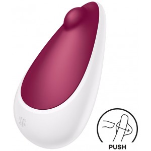 Клиторальный вибромассажер с толчковым стимулятором Satisfyer Spot On 3 красный Клиторальный вибромассажер с толчковым стимулятором Satisfyer Spot On 3 красный (иной угол)