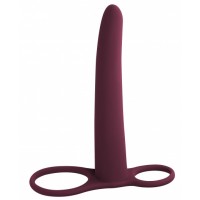 Насадка для двойного проникновения Pure Passion Gimlet бордовая