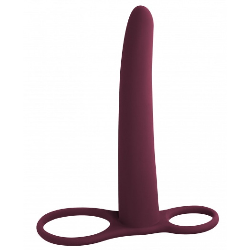 Насадка для двойного проникновения Pure Passion Gimlet бордовая