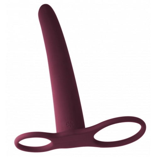 Насадка для двойного проникновения Pure Passion Gimlet бордовая