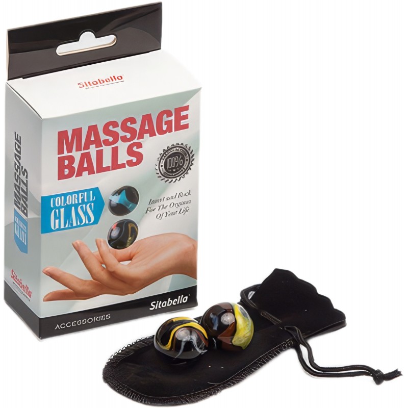Стеклянные вагинальные шарики Sitabella Massage Balls Colorfil Glass