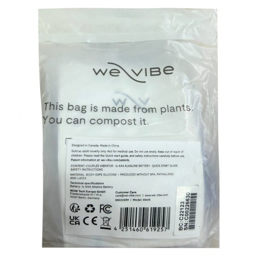 Вибратор для двоих We-Vibe Special Edition Battery черный