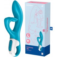 Смарт-вибратор с клиторальным стимулятором Embrace me бирюзовый