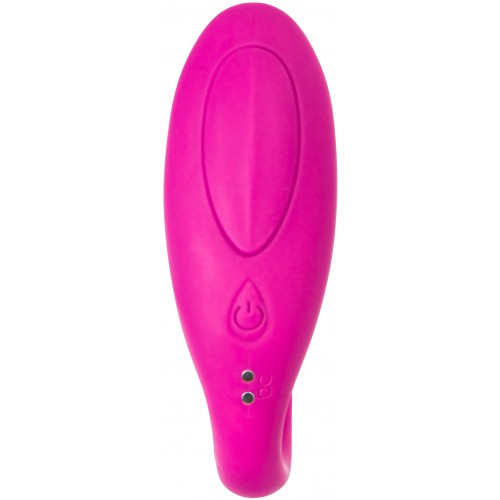 Вибратор для пар A-TOYS Dolphy, силикон, розовый, 9,6 см
